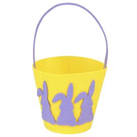 P&aring;skespand Kaniner Gul/Lilla 23 cm