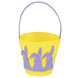 P&aring;skespand Kaniner Gul/Lilla 23 cm