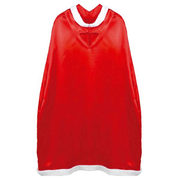 Mrs Claus Lang Cape med Hætte