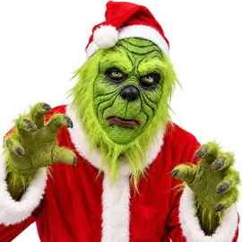 Latexmaske Grinch Gr&oslash;n