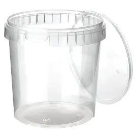 Plastikbeholder med Låg Stor