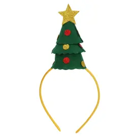 Hårbøjle med Juletræ Guld