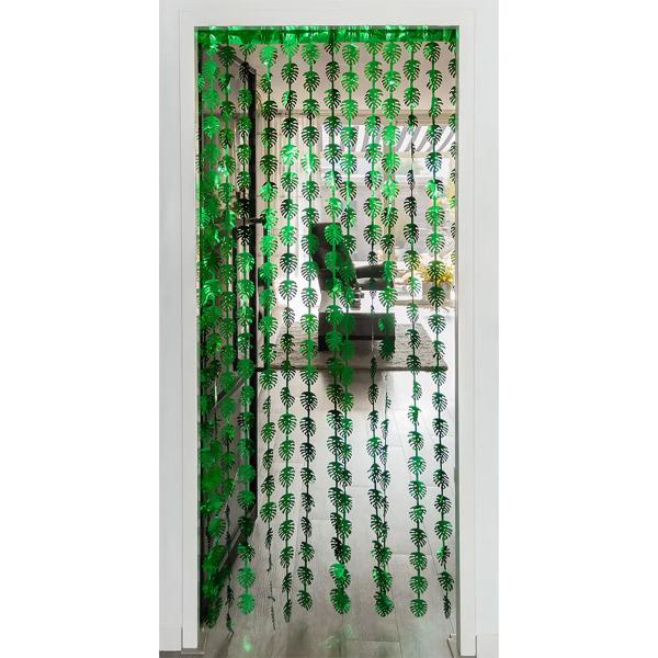 Dørforhæng Palmeblade Metallic Grøn
