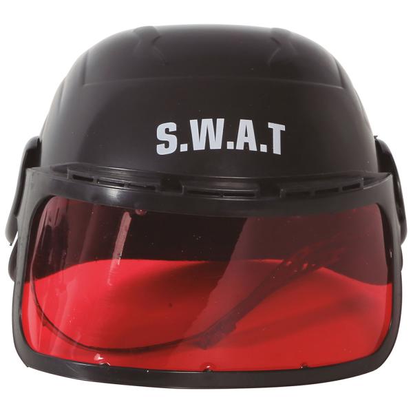 SWAT Hjelm Sort/Rød Børn
