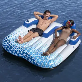 Oppustelig Bademadras Dobbel Indigo Wave