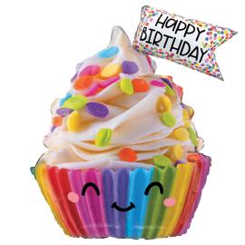 Ballon Happy Birthday Muffin 58 x 71 cm