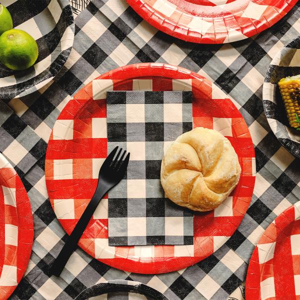 Sorte Genanvendelige Plastikbestik 12-pak