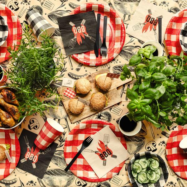 Sorte Genanvendelige Plastikbestik 12-pak