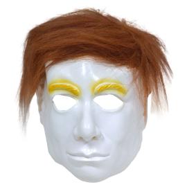 Hvid Maske med Hår
