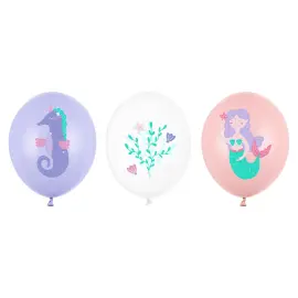 Latexballoner Havfrue 50-pak