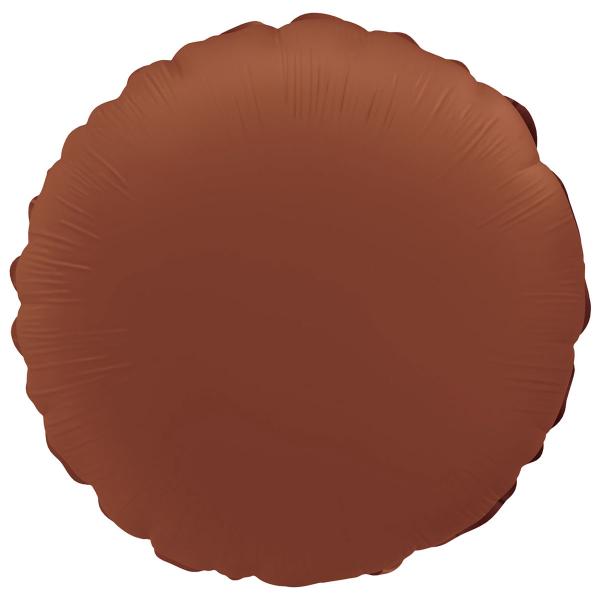 Rund Folieballon Chokoladebrun Mat