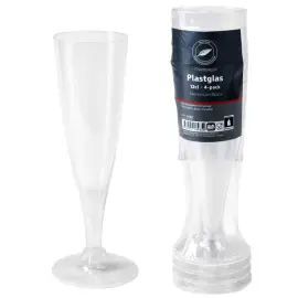 Champagneglas Plast 13 cl 4-pak