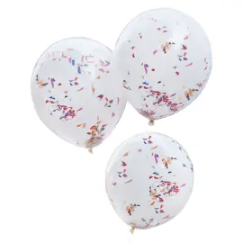 Hvide Konfettiballoner Dobbelt Lag