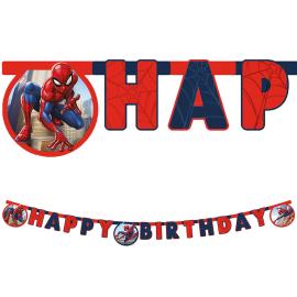 Happy Birthday Guirlande Spiderman Crime Fighter