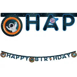 Happy Birthday Guirlande Space Rocket