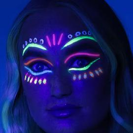 Ansigtsmaling S&aelig;t UV Neon