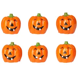 Mini Græskar Halloween Dekoration 6-pak