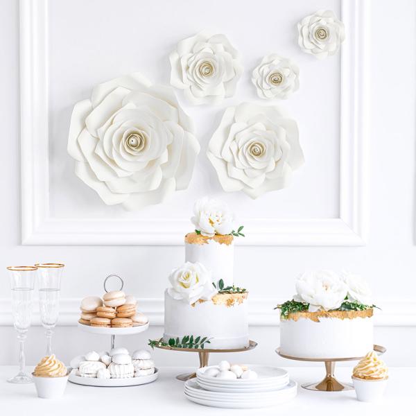 Hvide Dekorative Blomster
