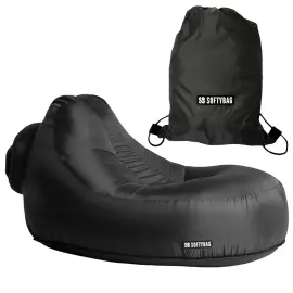 Softybag L&aelig;nestol Midnatssort 135 x 88 x 70 cm