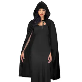 Sort Cape med Hætte