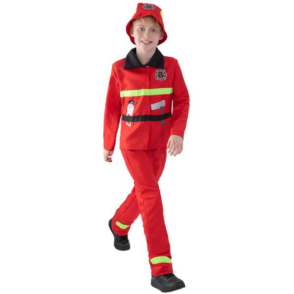 Rød Brandmandskostume Børn