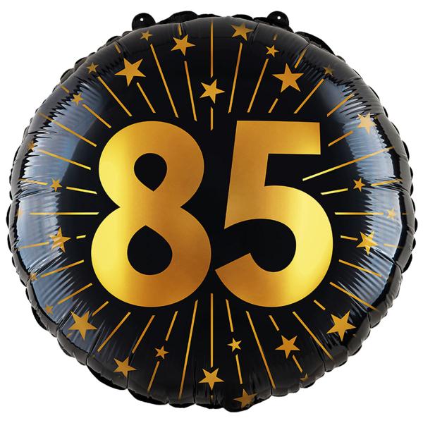 Folieballon med Stjerner og Tallet 85