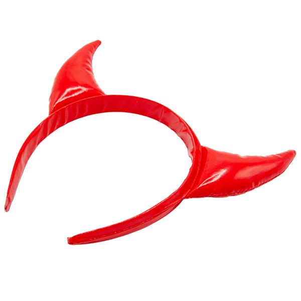 Skimrende Hårbøjle med Djævlehorn Rød