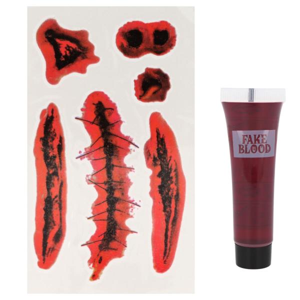 Falsk Blod & Sårtatoveringer Sæt