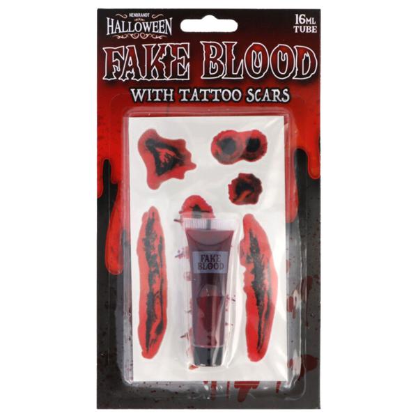 Falsk Blod & Sårtatoveringer Sæt