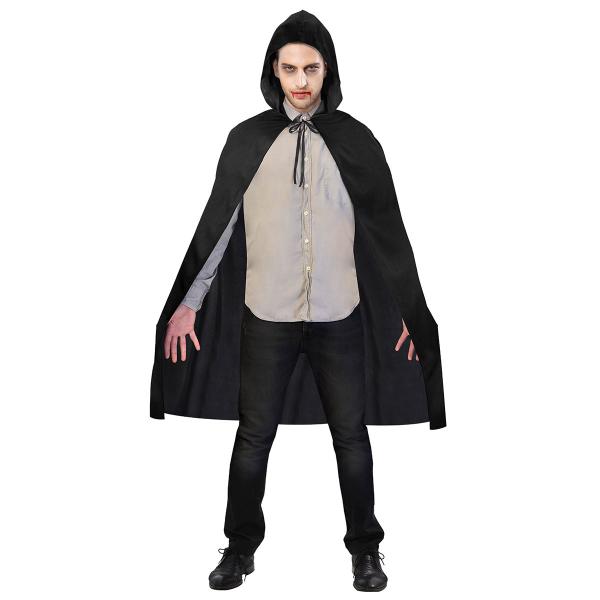 Sort Cape med Hætte