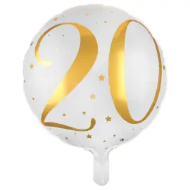 20 År Folieballon Stjerner
