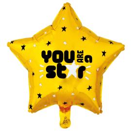 Folieballon Stjerne You Are A Star 46 cm