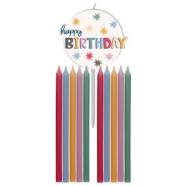 Happy Birthday Kagelys Stjerner 11-pak