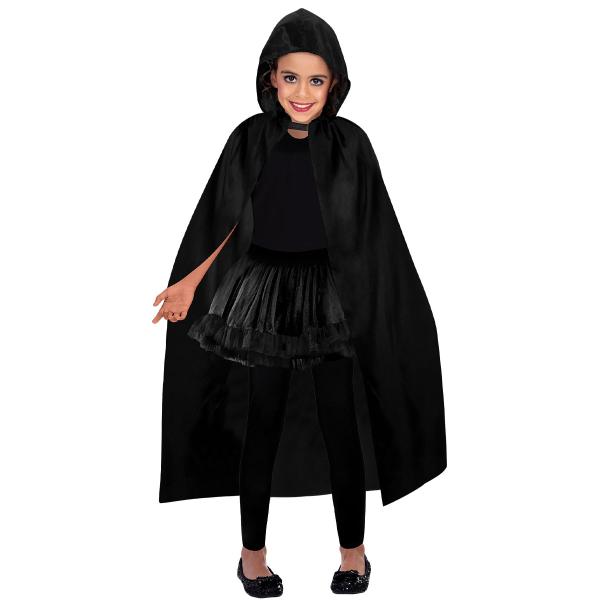 Sort Cape med Hætte Børn