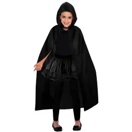 Sort Cape med H&aelig;tte B&oslash;rn