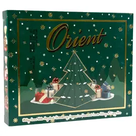 Orient Gr&oslash;n Jule&aelig;ske med Chokoladetr&oslash;fler 90g
