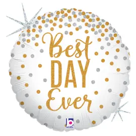 Folieballon Runde Best Day Ever