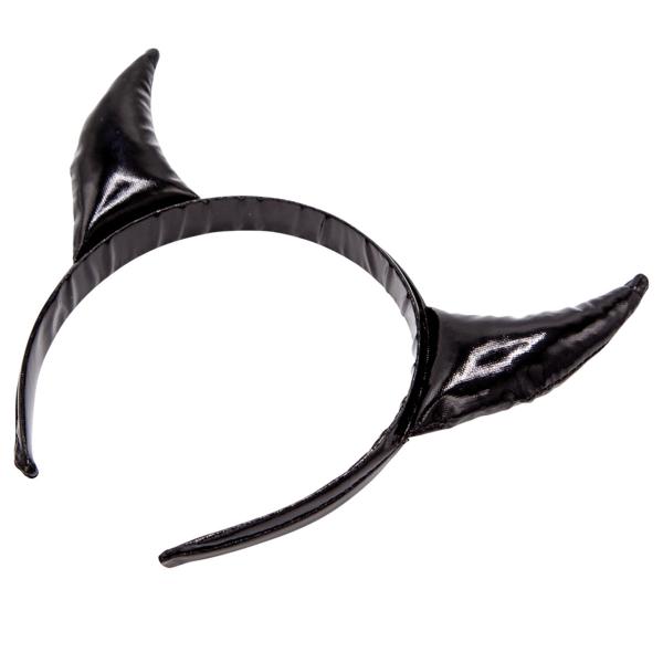 Skimrende Hårbøjle med Djævlehorn Sort