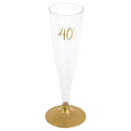 40-&aring;rs Champagneglas Genanvendeligt Guld