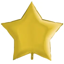 Folieballon Stjerne Pastel Gul XL