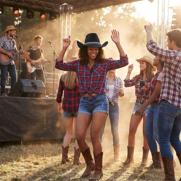 Cowboyhat Det Vilde Vesten Sort