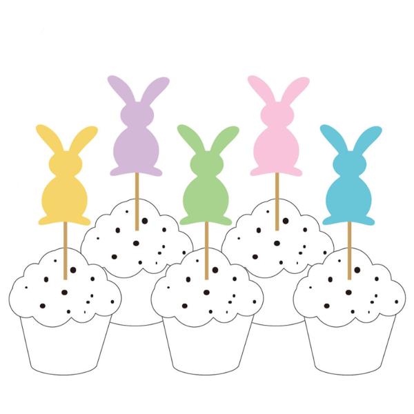 Cake Picks Påskeharen 10-pak