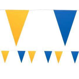 Vimpelguirlande Bl&aring;/Gul 10m