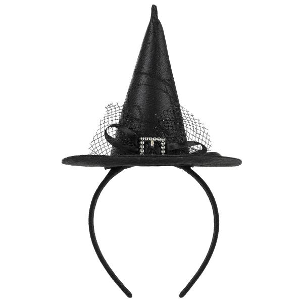 Hårbøjle med Heksehat Sort