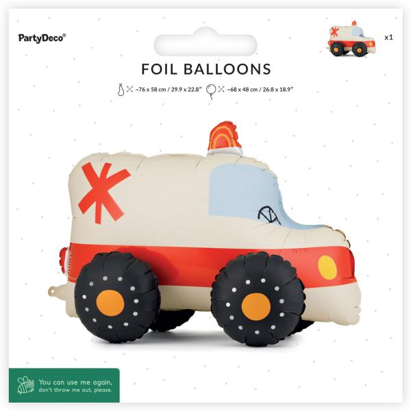 Folieballon Ambulance Stående 68 x 48 cm