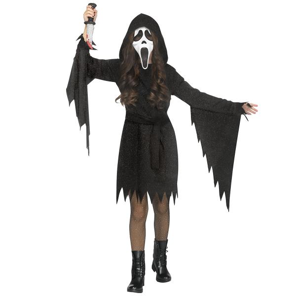 Glitrende Spøgelseskostume Sort Børn