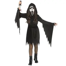 Glitrende Sp&oslash;gelseskostume Sort B&oslash;rn