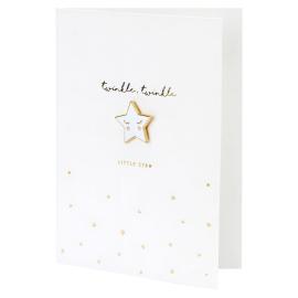 Twinkle Twinkle Little Star Kort med Broche