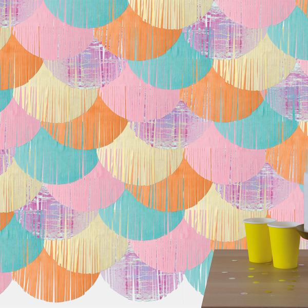 Party Backdrop Fringe Pastel 200x200 cm