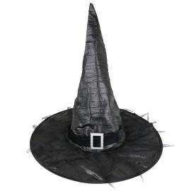 Sort Heksehat med Spænde & Netstof